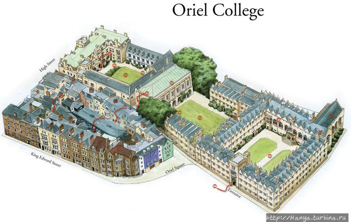 Ориел Колледж, Оксфорд. Ф