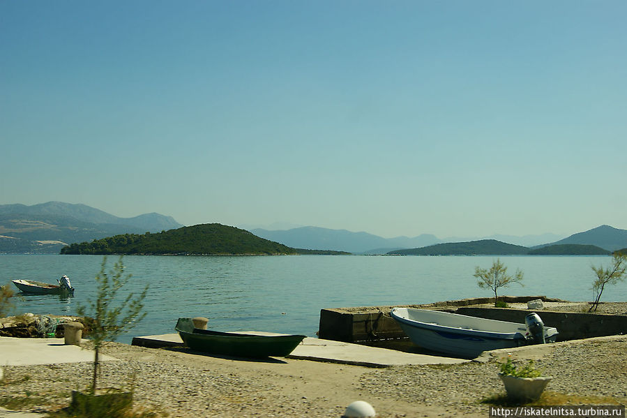 По дороге назад. Вид с Пельешаца на острова Корчула, остров Корчула, Хорватия