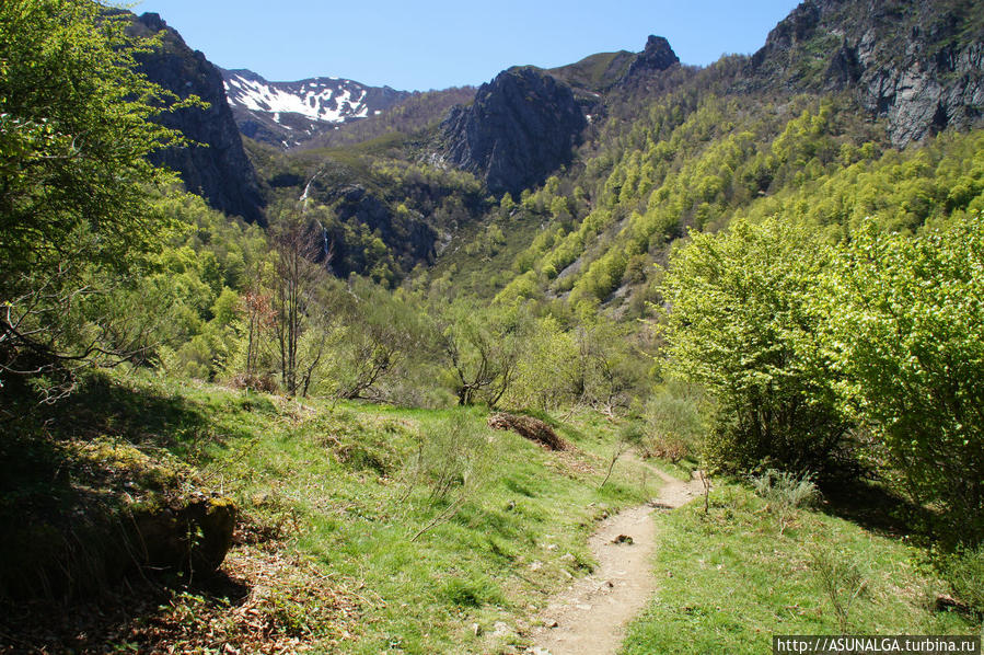 Tarna -Cascada с обледенением.. Водопад  Tabayon.. Инфиесто, Испания