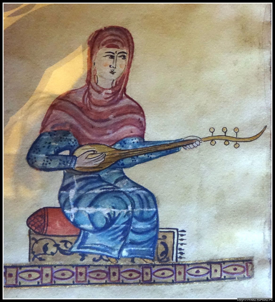 Народные певцы с музыкальными инструментами. Рукопись XIII-XIV вв. Ереван, Армения