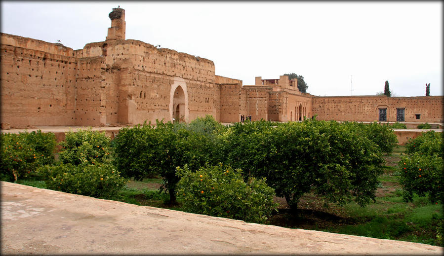 Обломки былого величия или аисты дворца Эль Бади Марракеш, Марокко