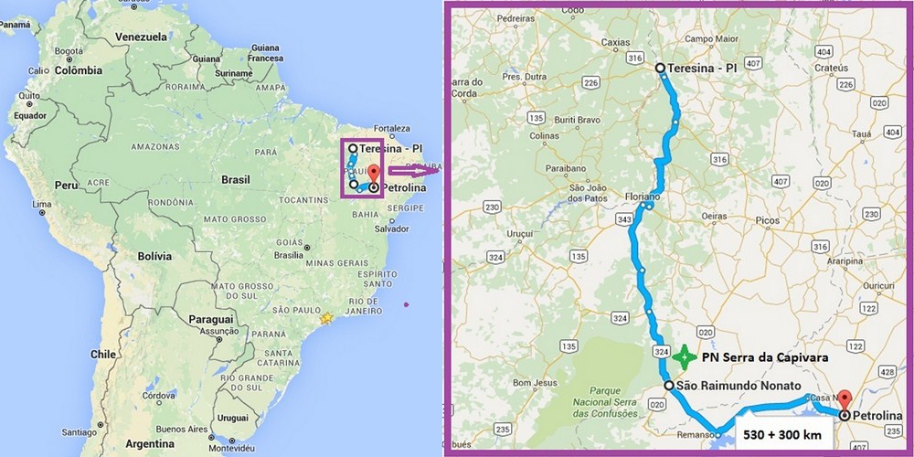 План путешествия в национальный парк Серра да Капивара
