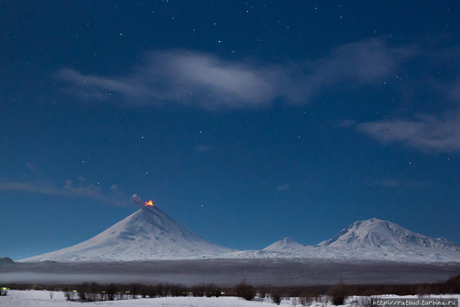 Рождественское Извержение Ключевская Сопка (вулкан 4835м), Россия