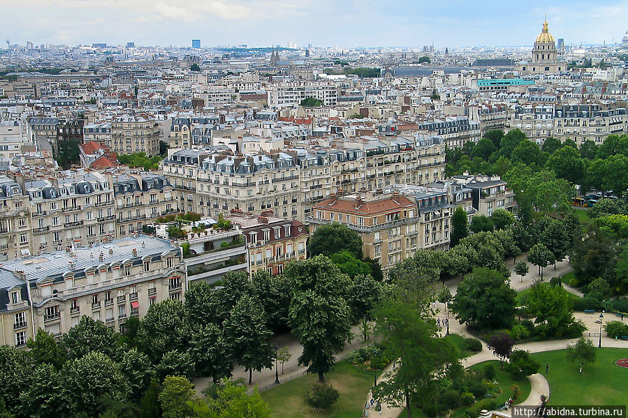 Париж с высоты Эйфелевой башни Париж, Франция