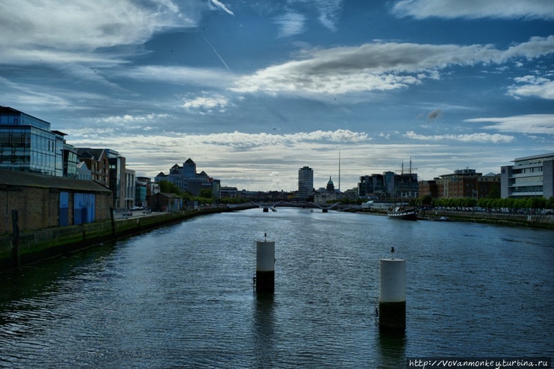 Вид  с моста Samuel Beckett Bridge Дублин, Ирландия