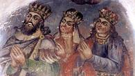 Трад III с женой Ашхен и сестрой Хосровадухт. Фото из Интернета