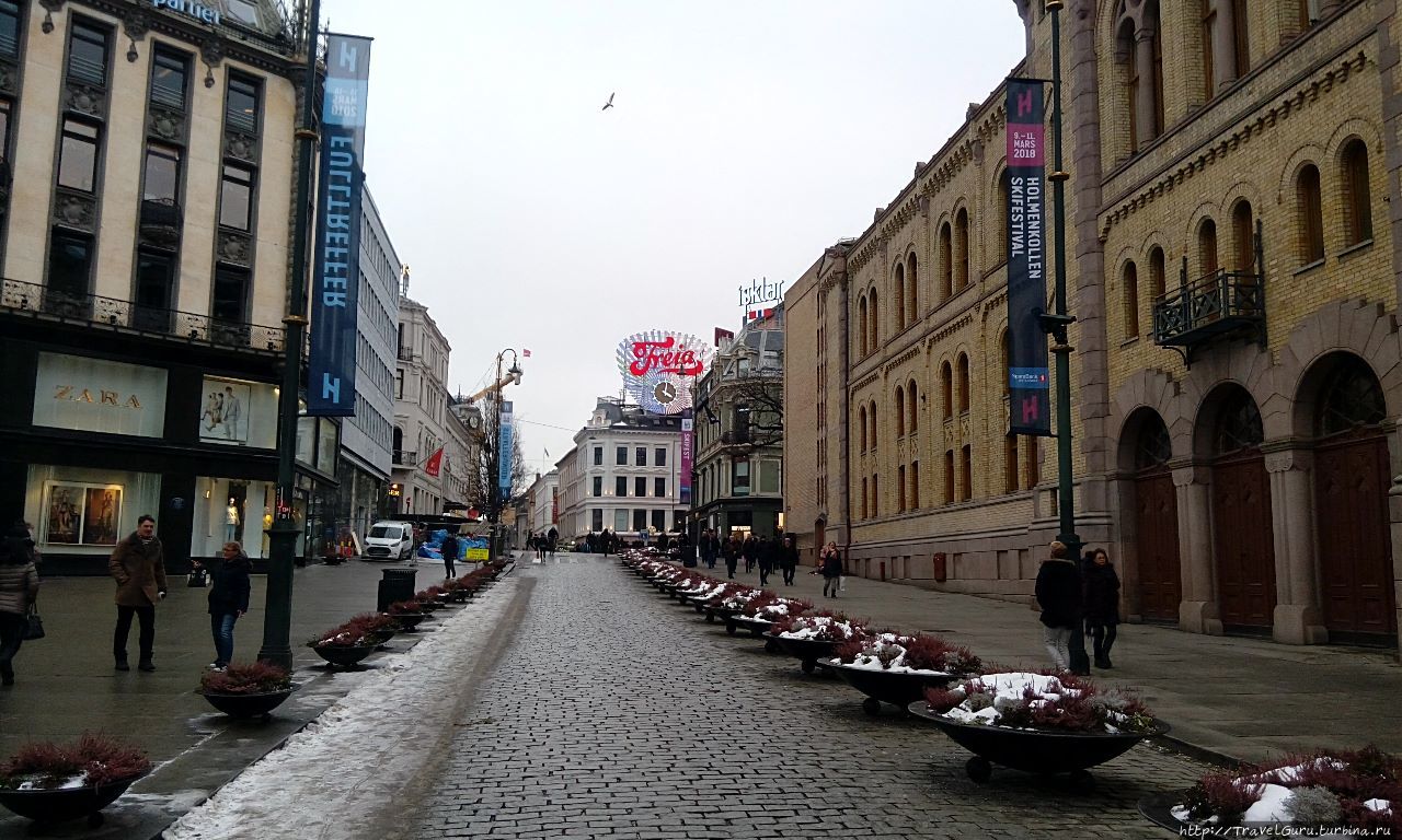 Пешеходные улицы центра Осло Осло, Норвегия