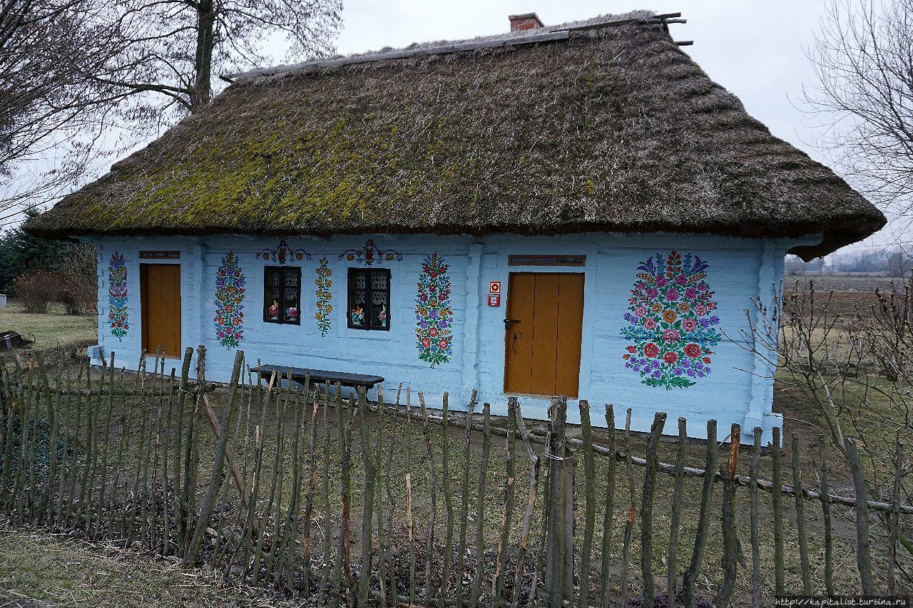Раскрашенная деревня на юге Польши Залипье, Польша