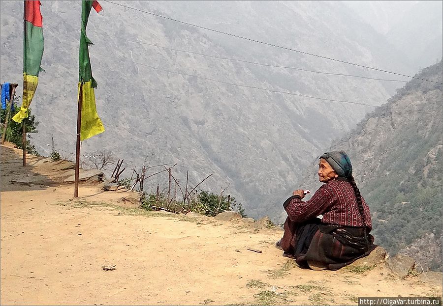 В деревне проживают таманги Лангтанг, Непал