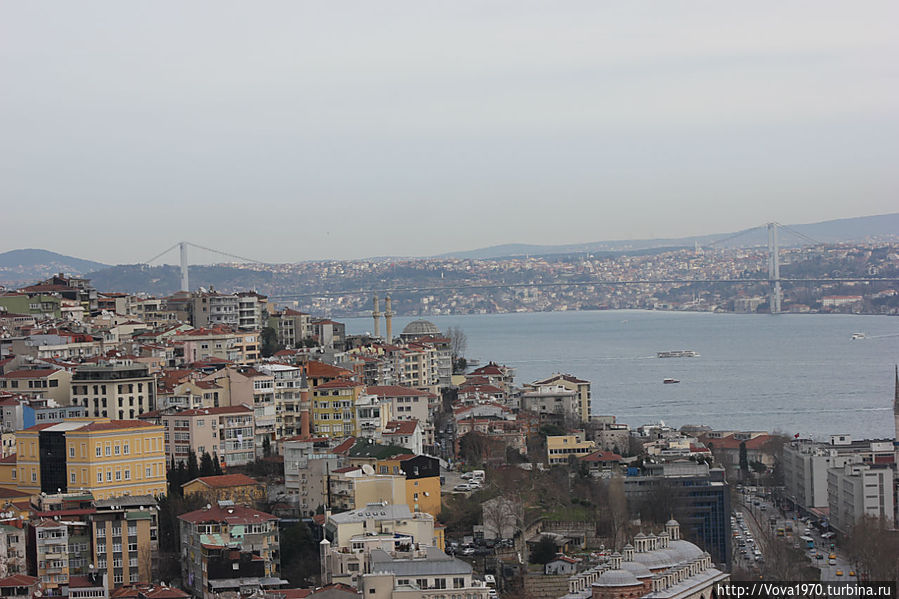 Вид на Босфор и Босфорский мост. Стамбул, Турция