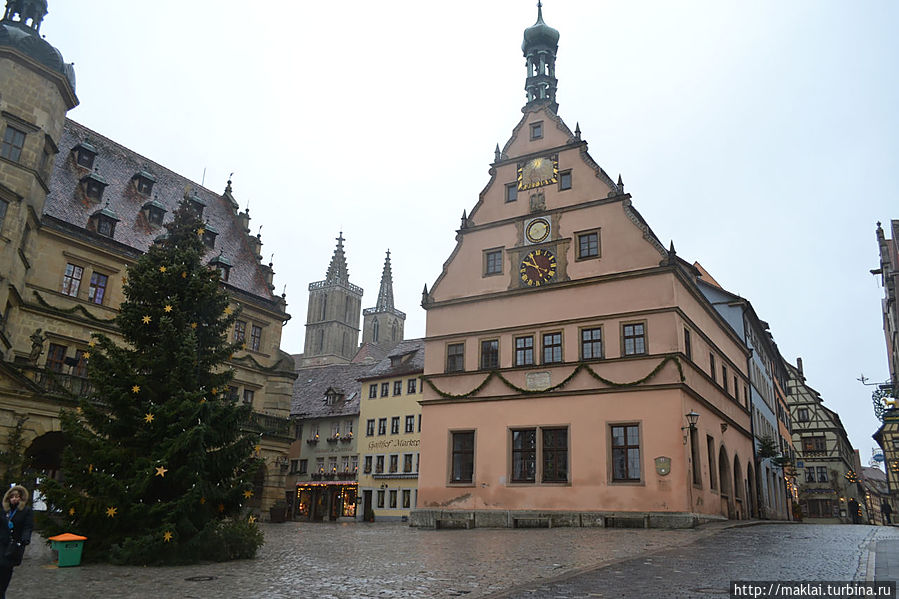Рождество в городе Рождества Ротенбург-на-Таубере, Германия