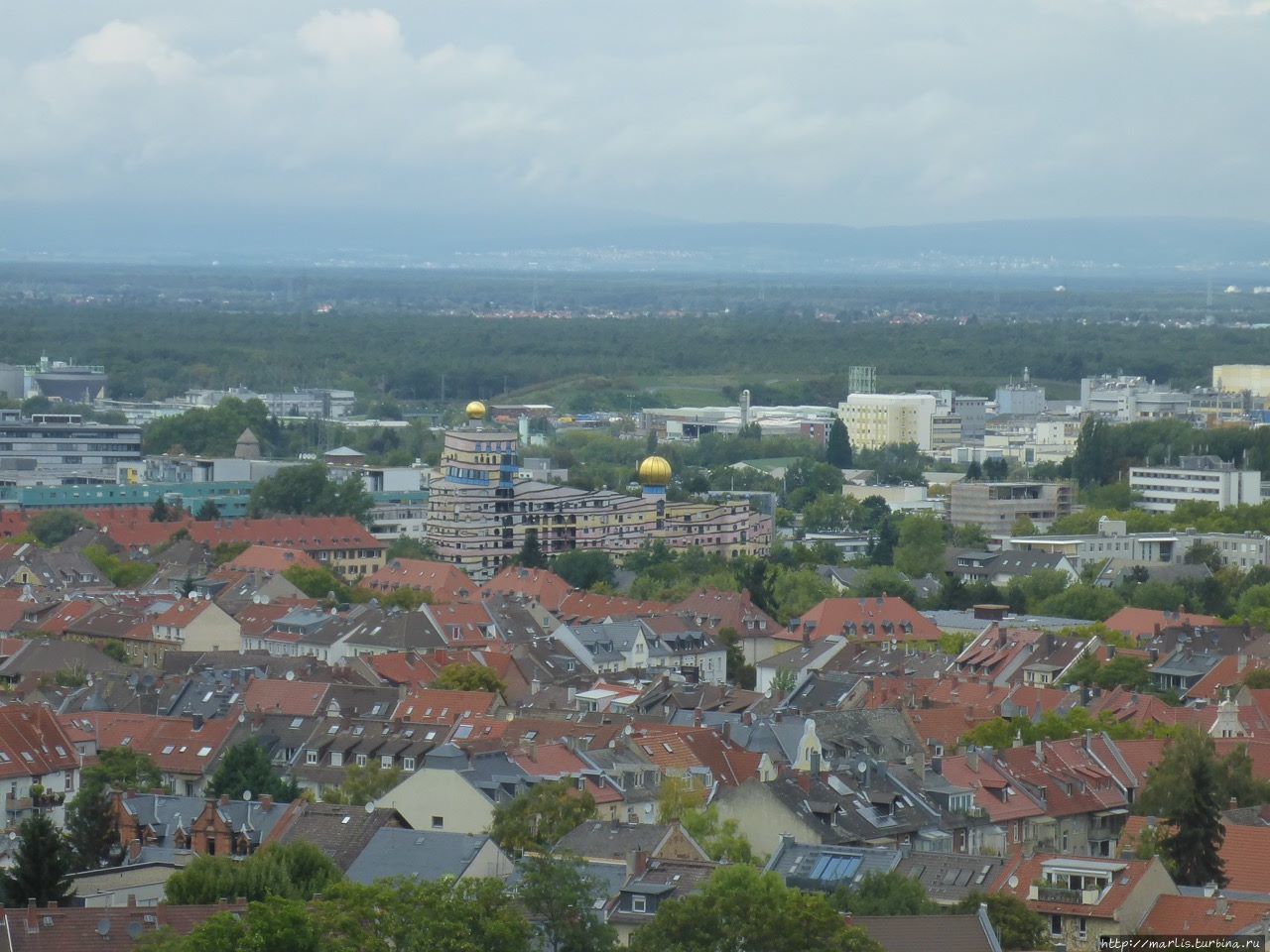 Вид с обзорной площадки Свадебной башни. фото из интернета Дармштадт, Германия