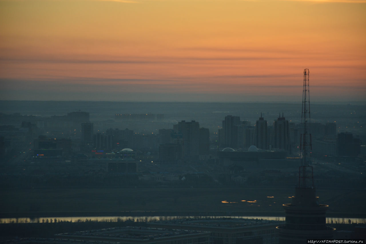 Рассвет над Астаной Астана, Казахстан