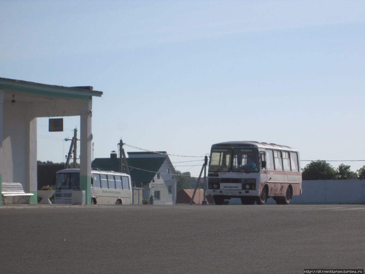 Прогулка от автостанции к центральной площади Глубокое, Беларусь