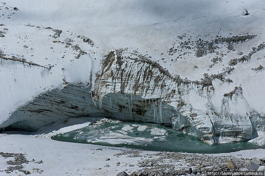 Ледник у подножья пика Ларкья Непал