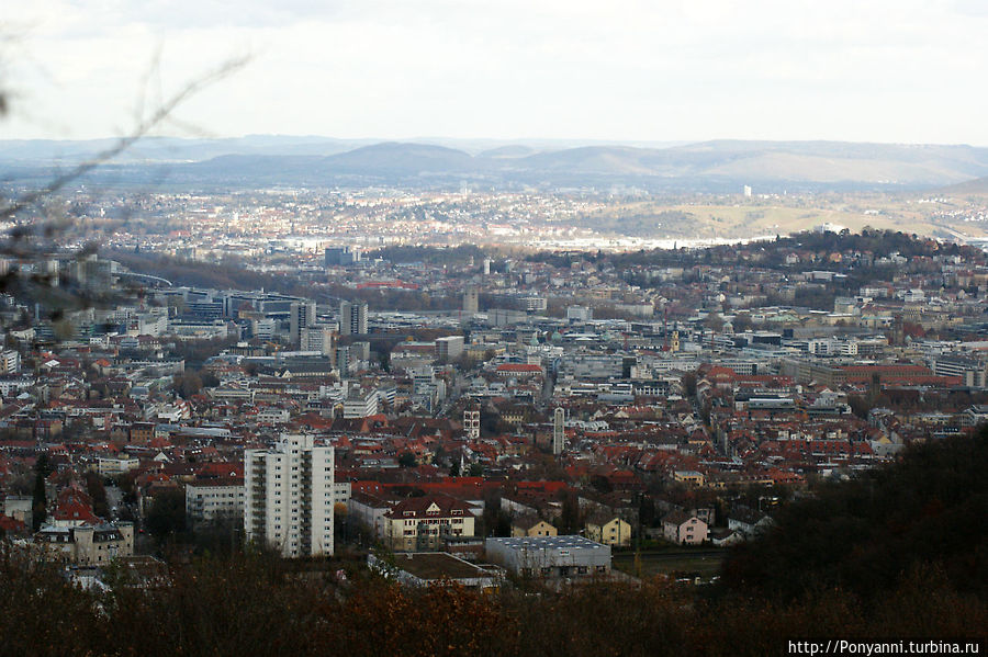 Панорама Штутгарта центр и западная часть Панорама Штутгарта центр и западная часть