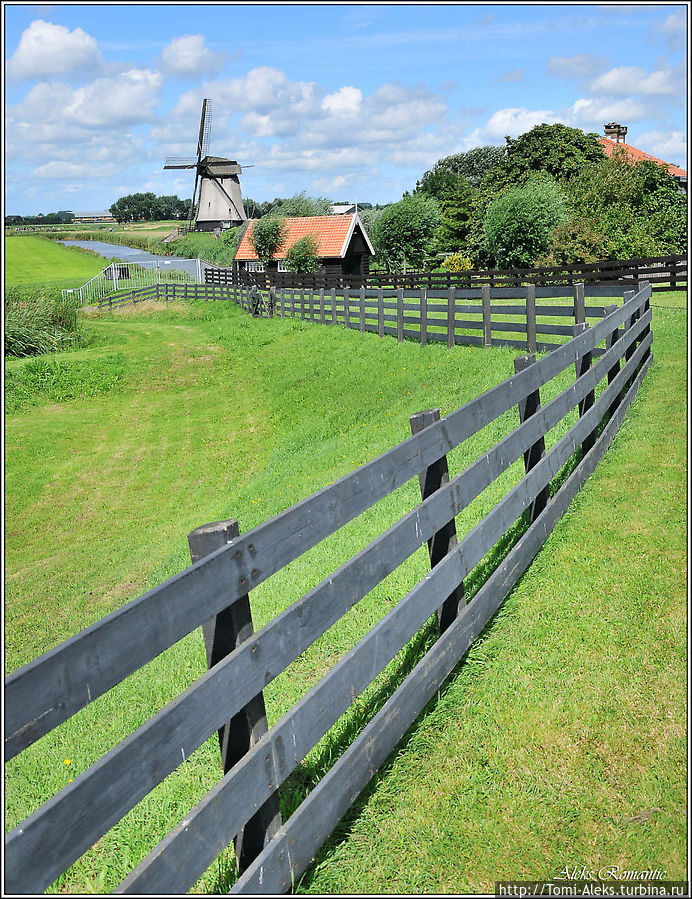 Длинные-предлинные заборы вносят разнообразие в зеленый ландшафт...
* Нидерланды