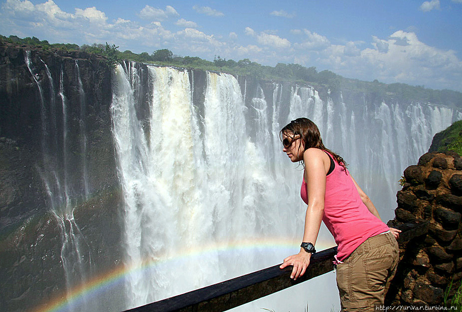 Водопад Виктория в январе 2007 г. Ливингстон, Замбия