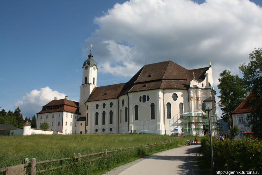 Общий вид церкви Земля Бавария, Германия