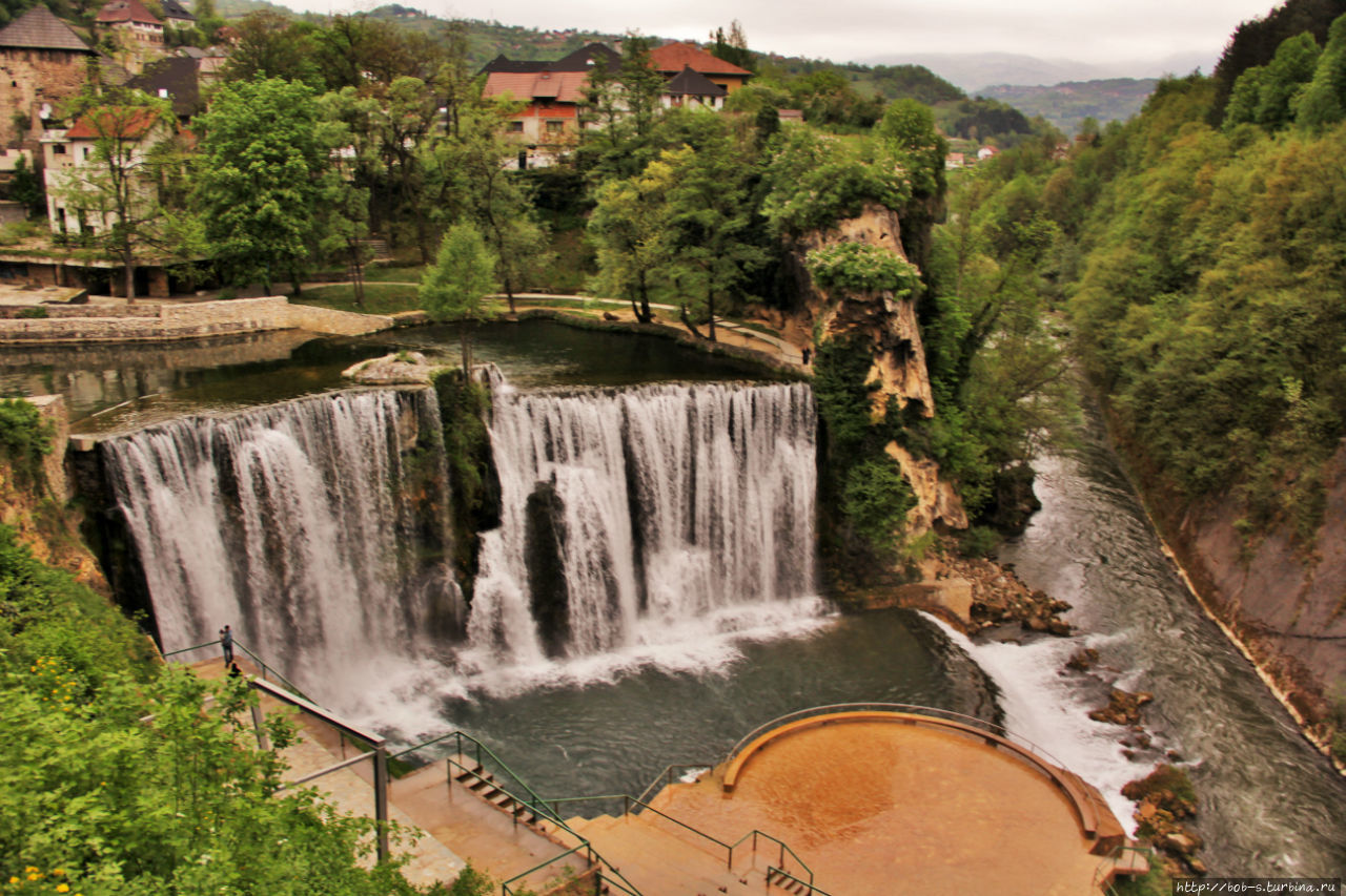 Гордость Яиц — водопад . Яйце, Босния и Герцеговина