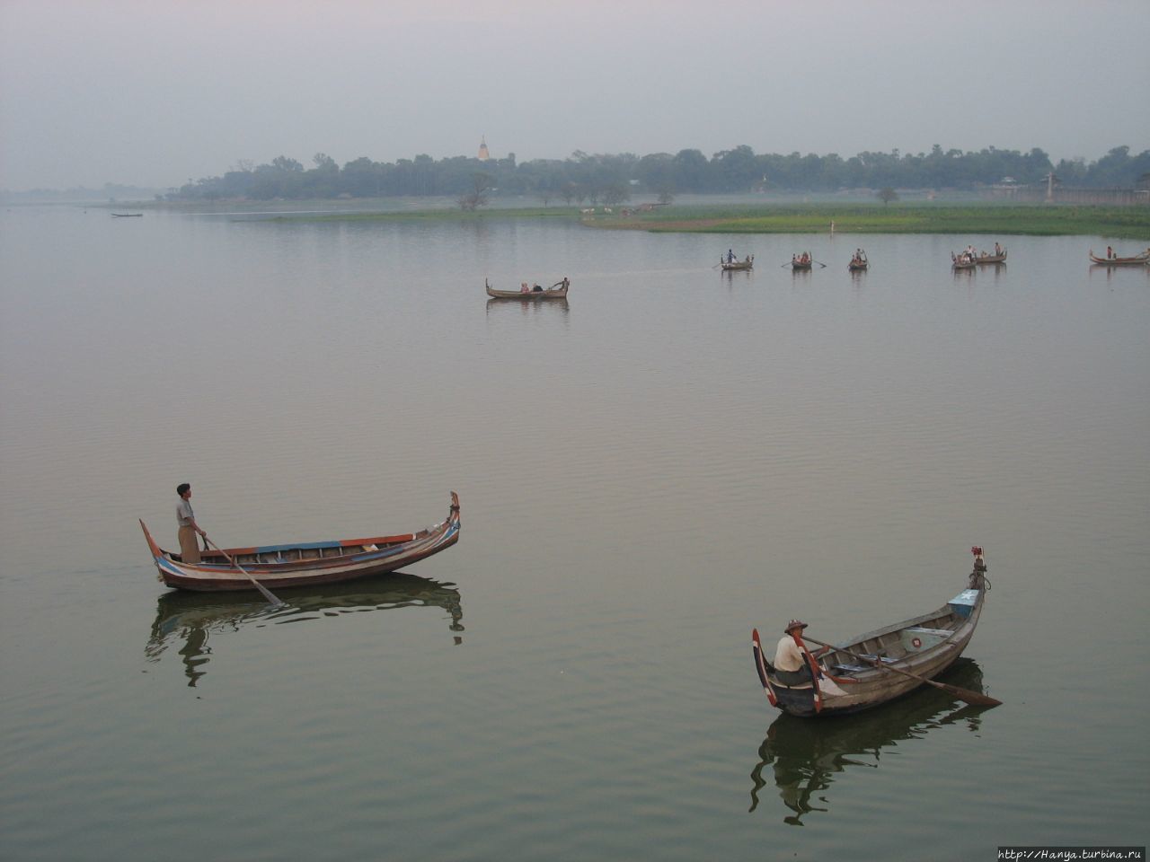 Озеро Таунтаман (Thaungthaman) Амарапура, Мьянма