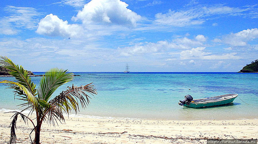 Пляж напротив нашего бунгало Остров Дравака, Фиджи