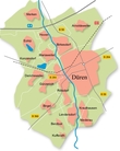 План города Düren, где видно нахождение Gürzenich (из Интернета)