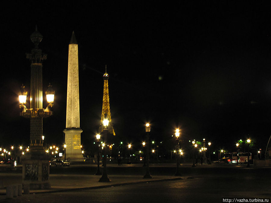 Вид на Эйфелеву башню с площади согласия Париж, Франция