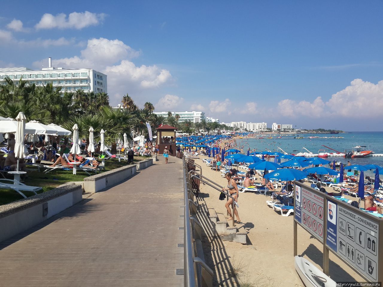 Набережная-променад в Протарасе (Protaras Coastal Promenade) в октябре 2018 года