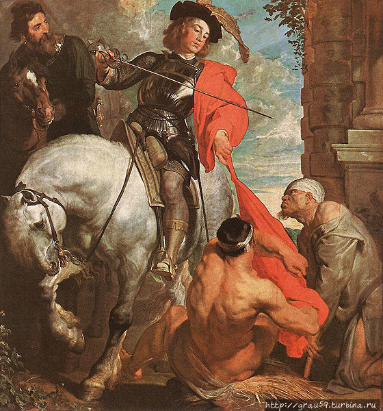 Антонис Ван Дейк Святой Мартин и нищие. 1620-1621 (из Интернета) Кёльн, Германия