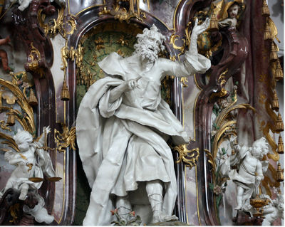 Пророк Иезекииль, скульптор Й.Й. Кристиан, 1752-1756