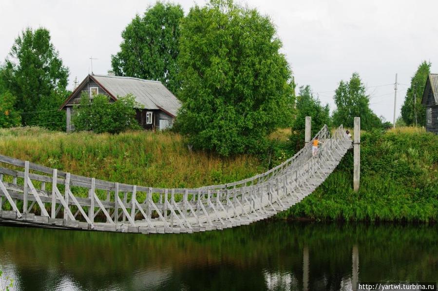Мост через реку Олонка в направлении к Видлице Видлица, Россия