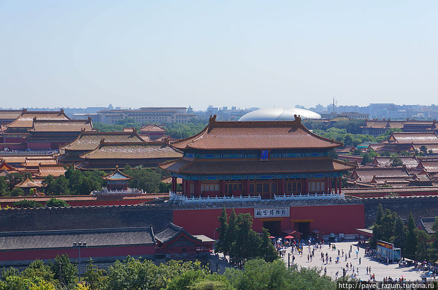 Вид на запретный город Пекин, Китай