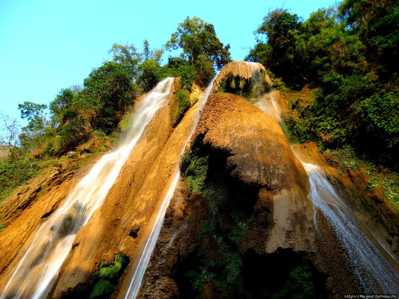 Мьянма. Водяная пещера  и  водопады
