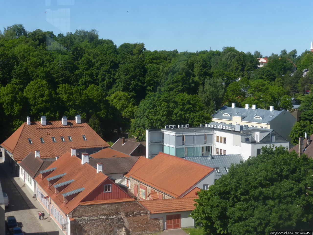 Панорама города с башни Тарту, Эстония