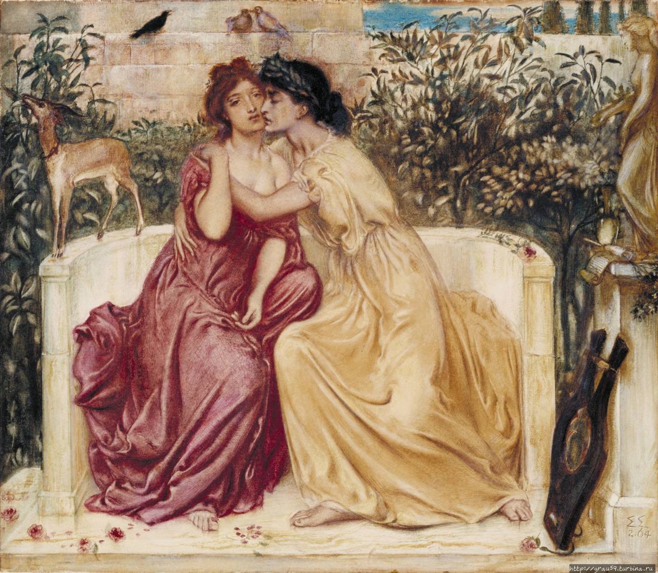 С. Соломон, «Сафо и Эрина в саду Метилены» (1864) Родос, остров Родос, Греция