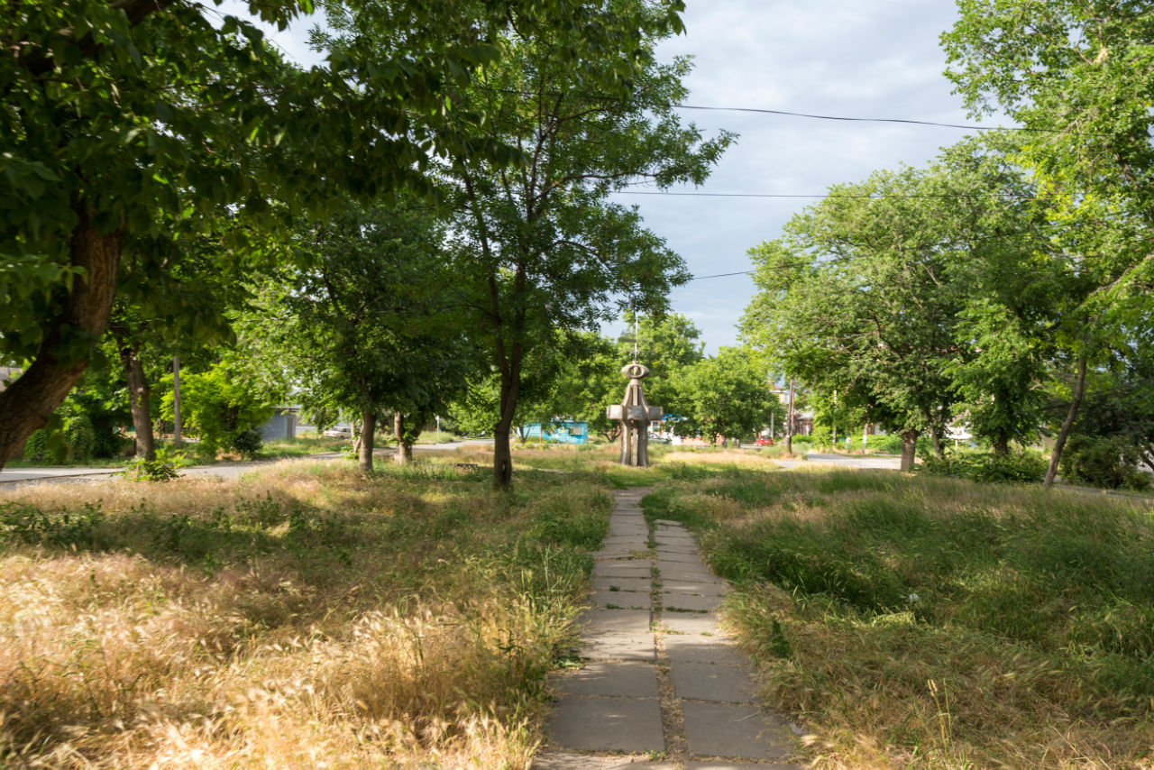 Так выглядит городской бульвар. Таганрог, Россия