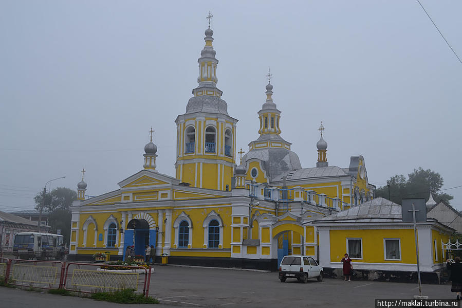 Спасо-Преображенский собор (1813 г.) — самое старое каменное сооружение города. Минусинск, Россия