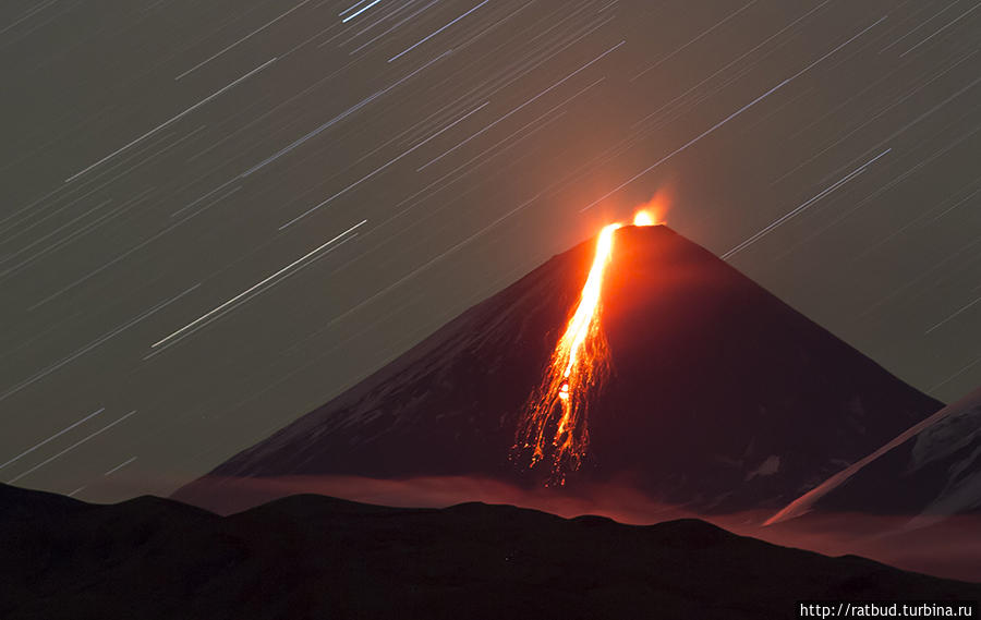 Извержение вулкана  Ключевская сопка. Три года спустя. Ключевская Сопка (вулкан 4835м), Россия