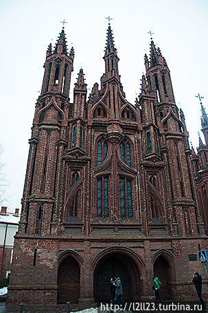 Костел Святой Анны, образец литовской готики Вильнюс, Литва