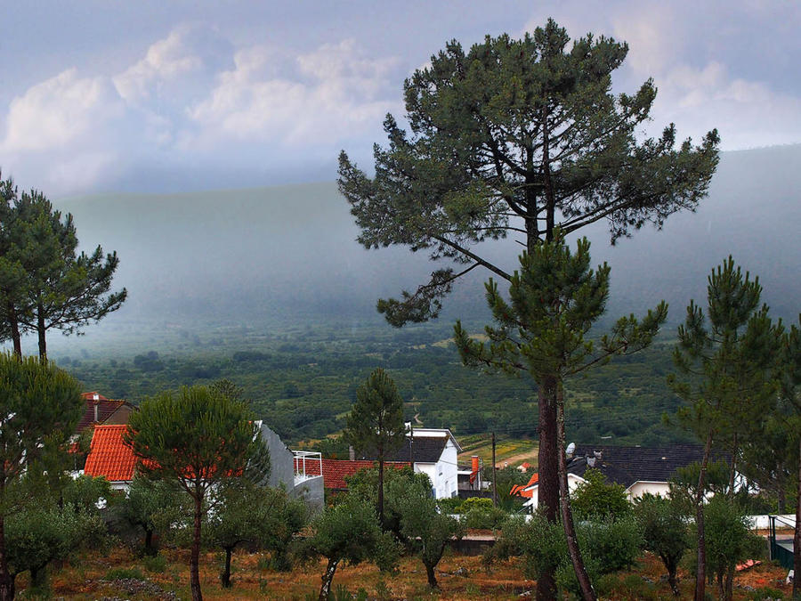 Заповедная долина в Воздушных горах Серрас-ди-Айре Природный Парк, Португалия