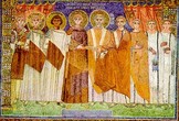 Император Константин IV дарует привилегии равеннской церкви (мозаика базилики Сант-Аполлинаре-ин-Классе) Из Интернета