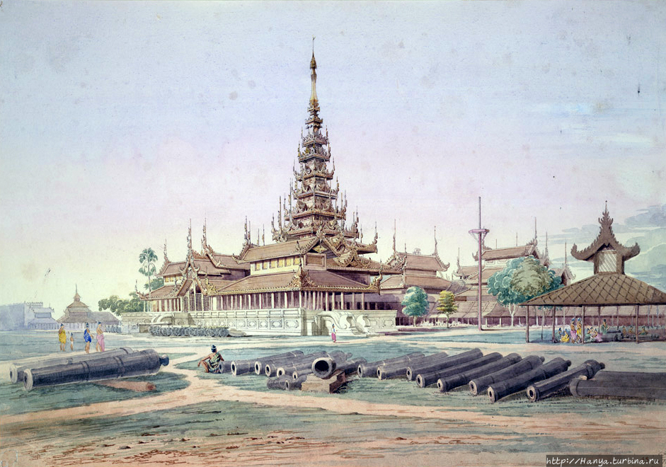 Королевский дворец в Амарапуре. Реконструкция. Фото из интернета Амарапура, Мьянма