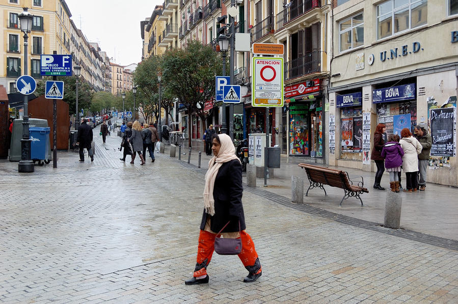 Типичная жительница района, по которому я гулял :) Мадрид, Испания