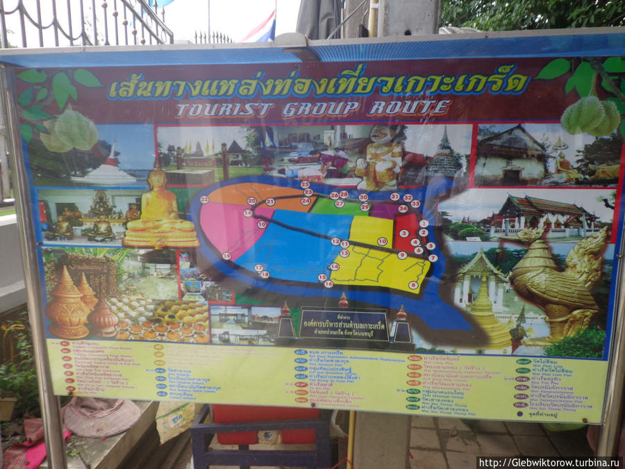 Прогулка по вату Пхай Лом Пак-Крет, Таиланд