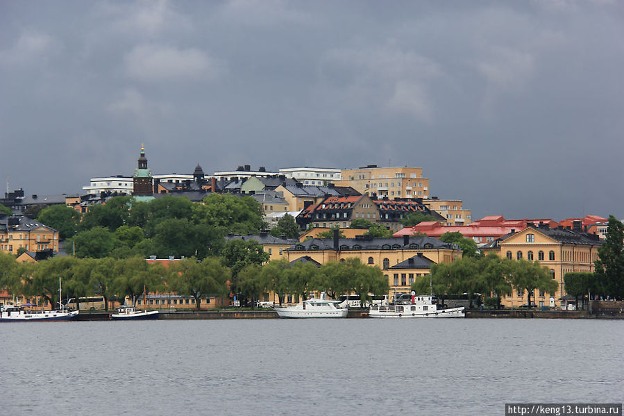 Вид на Гамла Стан и Кунгсхольмен с Содермальм Стокгольм, Швеция