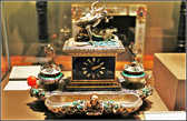 Чернильница Часы, серебро, золото, эмаль, бисер, камеи. 1844 г.