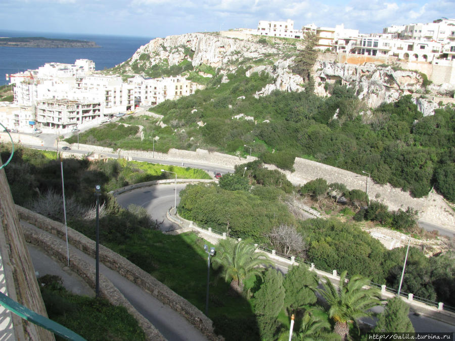 Вид с площадки церкви. Мальта