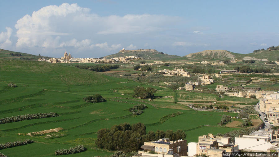 Ландшафт в центральной части Гозо Мальта
