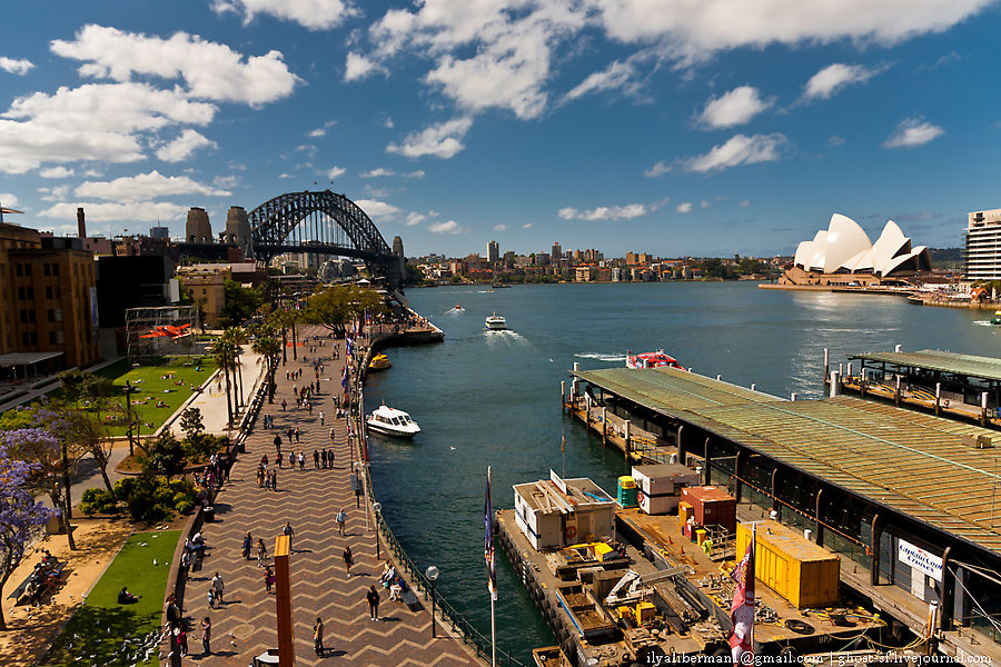 Визитная карточка Сиднея, опера  и мост в гавани Сидней, Австралия